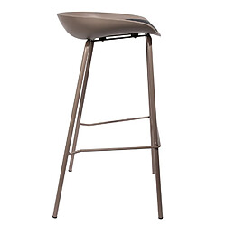 Avis The Home Deco Factory Tabouret de bar design Hella - H. 84 cm - Marron Taupe