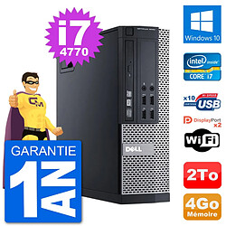 PC Dell 9020 SFF Intel Core i7-4770 RAM 4Go Disque Dur 2To Windows 10 Wifi - Occasion