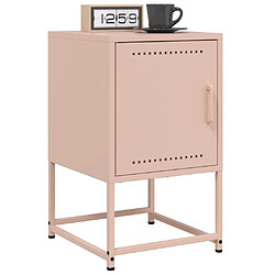 Avis vidaXL Table de chevet rose 36x39x60,5 cm acier