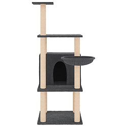 Avis Arbre à chat avec griffoirs,niche pour chat en sisal gris foncé 132 cm -MN22772