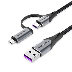 Vention Câble 2-en-1 USB-A vers USB-C / Micro-B