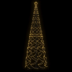 Avis vidaXL Arbre de Noël cône 1400 LED Blanc chaud 160x500 cm