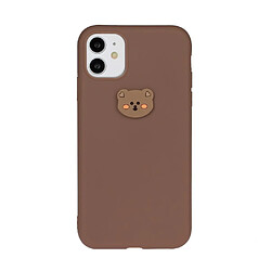 Coque en TPU décor de logo animal tête d'ours pour votre Apple iPhone 11 6.1 pouces