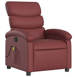 Avis Maison Chic Fauteuil de massage inclinable,Fauteuil luxe de relaxation Rouge bordeaux Similicuir -MN89298