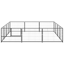 Acheter Helloshop26 Chenil extérieur cage enclos parc animaux chien noir 12 m² acier 02_0000492