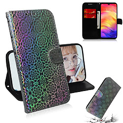 Wewoo Housse Coque Pour Xiaomi Redmi Note 7 / 7S Couleur Unie Coloré Boucle Magnétique Fermeture Horizontale Etui en Cuir avec Titulaire & Cartes Slots & Portefeuille & Lanière Argent