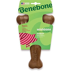 Benefon Benebone - Jouet os a macher pour chien adulte saveur bacon, Taille M