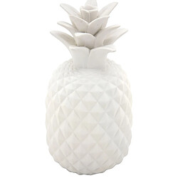 Aubry Gaspard Ananas déco en résine blanche.