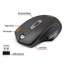 Acheter Wewoo Souris sans fil optique pour ordinateur 2.4GHz 2000DPI réglable USB 3.0 (rouge)