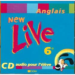 New live, anglais 6e LV1 : CD audio de l'élève - Occasion