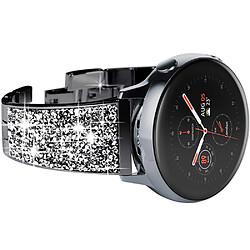 Bracelet en acier inoxydable 22mm scintillant noir pour votre Samsung Galaxy Watch3 45mm