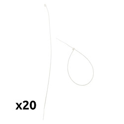 Zenitech Lot de 20 colliers câblage 3,6x 300mm transparents