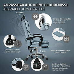 Acheter ML-Design Chaise de bureau ergonomique réglable en hauteur fauteuil de direction bleu