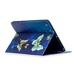 Acheter Etui en PU stand d'impression modèle tablet bleu papillons pour votre Apple iPad 9.7 (2017)