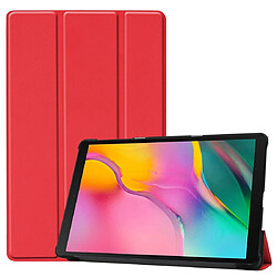 Wewoo Housse Coque Étui en cuir PU à rabat horizontal Custer Texture pour Galaxy Tab A 10.1 2019 T515 / T510avec support rabattable et fonction veille / réveil rouge