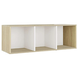 Avis vidaXL Ensemble de meubles TV 3 pcs Blanc chêne sonoma Bois ingénierie