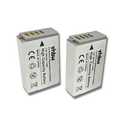 vhbw 2x Li-Ion batterie 800mAh (7.2V) pour appareil photo vidéo Nikon 1 J5 comme Nikon EN-EL24, VFB11901.