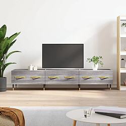 vidaXL Meuble TV sonoma gris 150x36x30 cm bois d'ingénierie