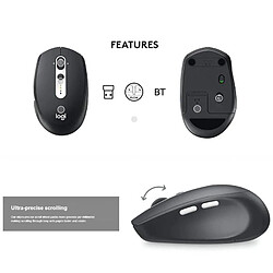 Acheter Universal Souris Bluetooth sans fil silencieuse 2,4 GHz Unified Dual Mode 1000 DPI Multiple Devices Optical Silent Office Mouse PC | Mouse (Noir)