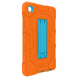 Avizar Coque Samsung Galaxy Tab A7 Lite Antichoc Béquille Support Orange / Bleu