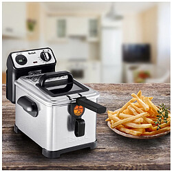 Friteuse semi-pro 4l 3000w inox/noir - FR519170 - TEFAL pas cher