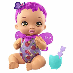 Mattel My Garden Baby - Bébé papillon framboise se régale, 30 cm, senteur framboise avec cuillere et gobelet - Poupée / Poupon - Des...