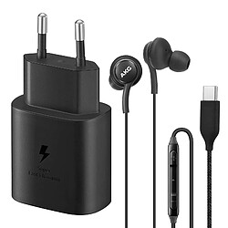 Samsung Starter Pack Chargeur secteur USB-C + Écouteurs filaires USB-C noir Noir