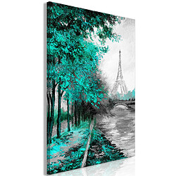 Artgeist Tableau - Paris Channel (1 Part) Vertical Green [20x30]