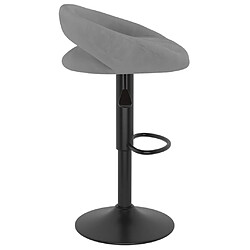 Acheter vidaXL Tabourets de bar lot de 2 gris clair velours