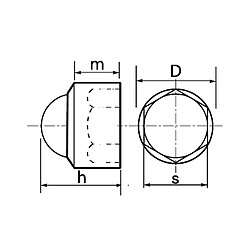 Cache écrous hexagonaux Acton polyéthylène blanc RAL 9010