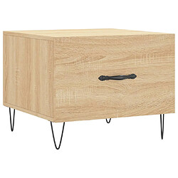 vidaXL Table basse Chêne sonoma 50x50x40 cm Bois d'ingénierie