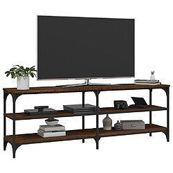 Avis vidaXL Meuble TV chêne marron 140x30x50 cm bois d'ingénierie