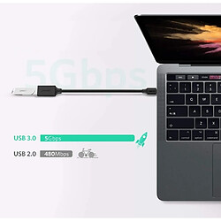 GUPBOO Adaptateur USB OTG USB-C 3.0 15cm 5Gbps QC3.0,JL975