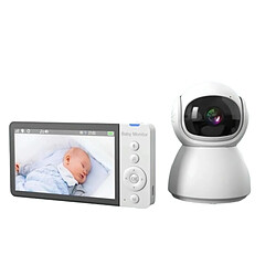 Babyphone Camera Vision Nocturne Sans Fil 5 Pouces Avec Alarme Et Berceuses EU Plug YONIS