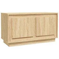 vidaXL Meuble TV chêne sonoma 80x35x45 cm bois d'ingénierie