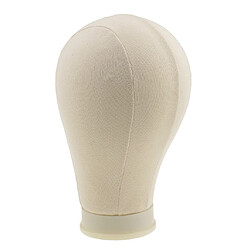 Avis Mannequin Modèle Cork Head Canvas Block Head Wig Cap Making Display Beige 23 ""