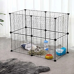 Avis SONGMICS Enclos modulable pour Petits Animaux, Cage intérieur, Maillet en Caoutchouc Offert, 143 x 73 x 46 cm (L x l x H), Noir LPI01H