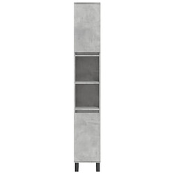 Maison Chic Armoire de salle de bain,Meuble de rangement,Meuble haut gris béton 30x30x190 cm -GKD523044 pas cher