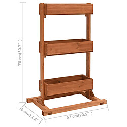 Acheter vidaXL Jardinière 52x30x78 cm Bois de sapin