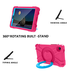 Coque en TPU avec béquille pivotante à 360°, hybride rose/bleu pour votre Samsung Galaxy Tab A7 Lite 8.7 pouces