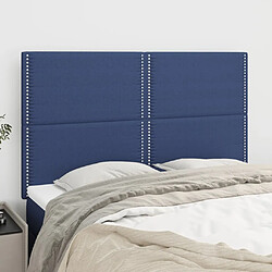 Maison Chic Lot de 4 Têtes de lit design pour chambre - Décoration de lit Bleu 72x5x78/88 cm Tissu -MN80630