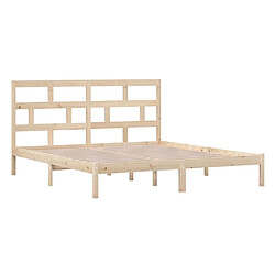 Avis vidaXL Cadre de lit sans matelas bois massif