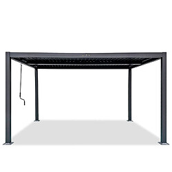 Avis Avril Paris Tonnelle/Pergola bioclimatique lames orientables en aluminium 3x4m - Anthracite - BELAIR