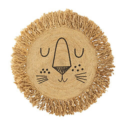 Atmosphera, Createur D'Interieur Tapis enfant rond Lion - Diam 90 cm - Jute