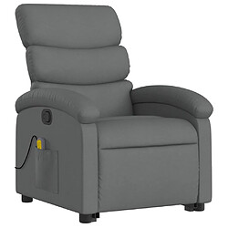 Avis Maison Chic Fauteuil Relax pour salon, Fauteuil de massage inclinable Gris foncé Tissu -GKD43268