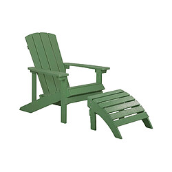 Beliani Chaise de jardin ADIRONDACK Bois d'ingénierie Vert