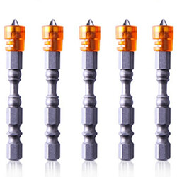 Wewoo 5 PCS 65mm bobine magnétique en acier allié bit de forage simple tête perceuse électrique de tournevis orange