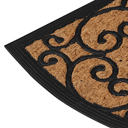 Avis vidaXL Tapis de porte demi-rond 45x75 cm caoutchouc et fibre de coco