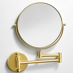 Universal Miroir de maquillage miroir de salle de bains en cuivre et or 3 loupes X pliage rasage