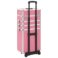 Avis vidaXL Chariot de maquillage Aluminium Rose